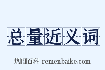 总量近义词是什么意思的图片